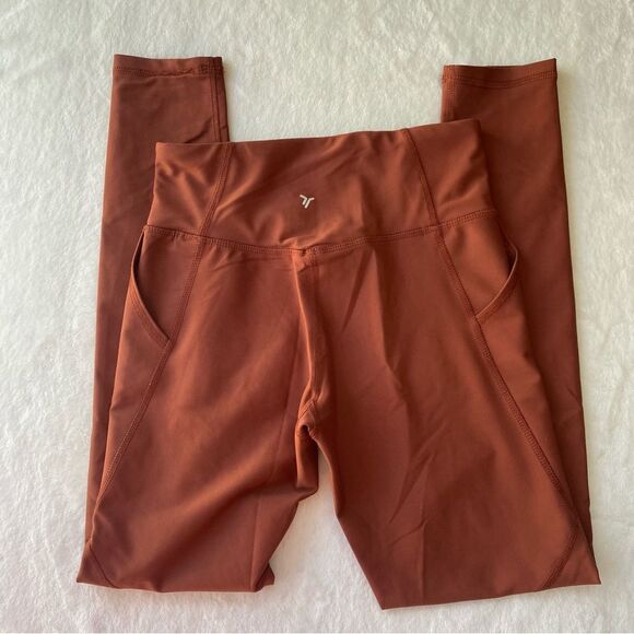 Old Navy PowerSoft Leggings and Sports Bra Set Rust 10/12 activewear workout - Picture 10 of 13